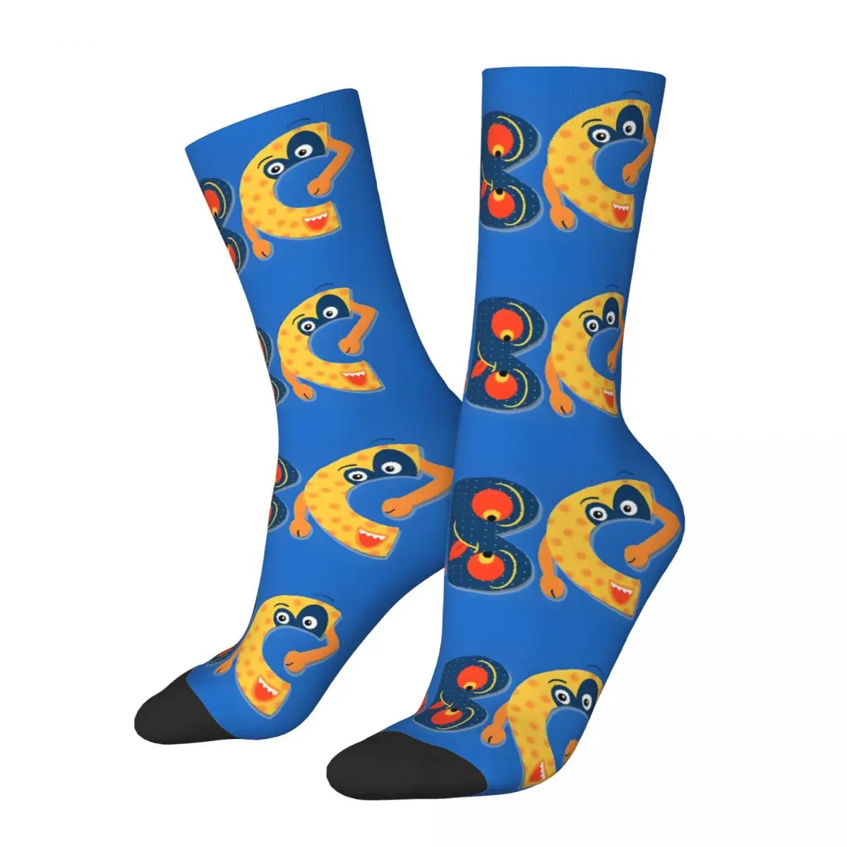 ABC Monsters Kawaii Socks Sports Cartoon Pattern Socks