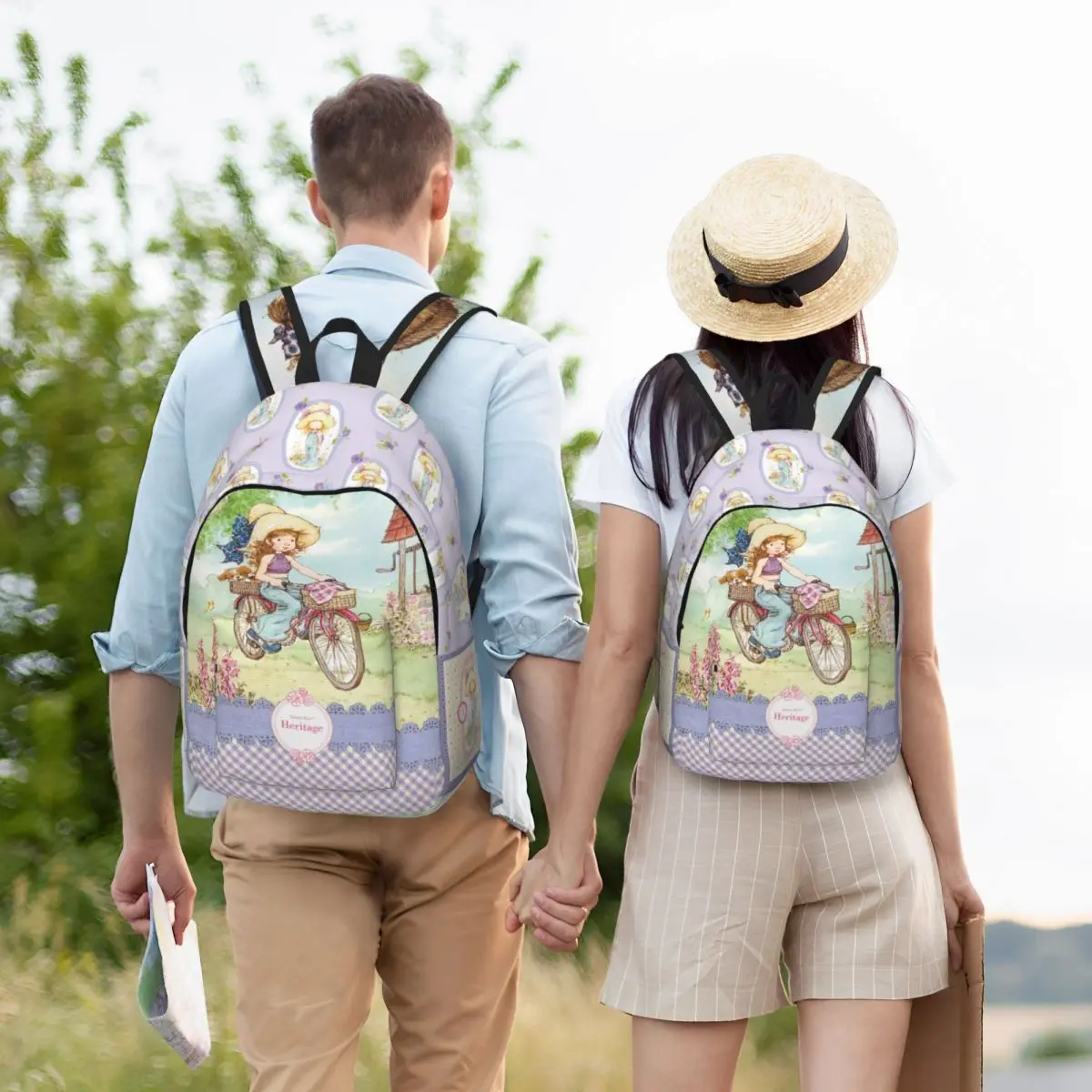 المرأة Teenage الطالب البلد الحياة على ظهره ، كلية Daypack ، كلية حقائب قماش ، خفيفة الوزن ، الكرتون ، كلية ، فتاة