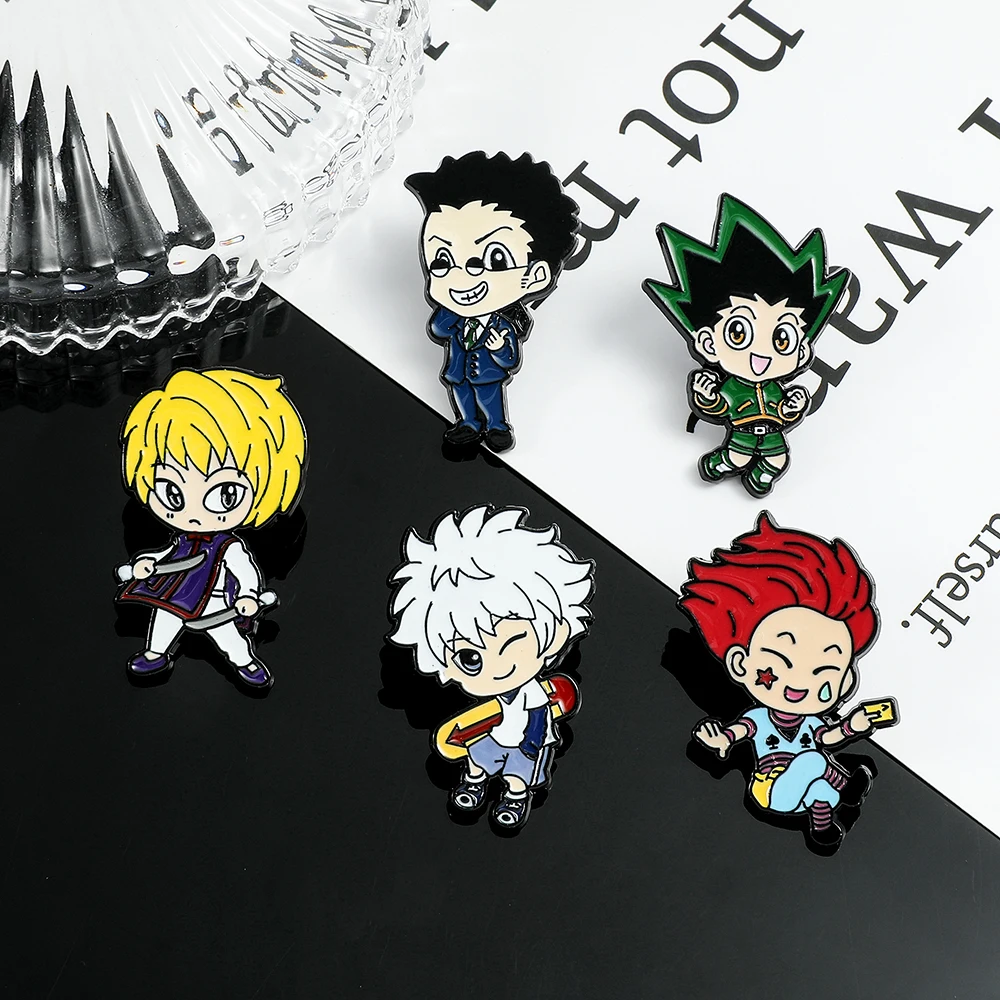 Anime HUNTER X HUNTER Enamel Pin GON·FREECSS Killua Zoldyck Hisoka Characters Brooches Backpack Badge Jewelry Gift Friend