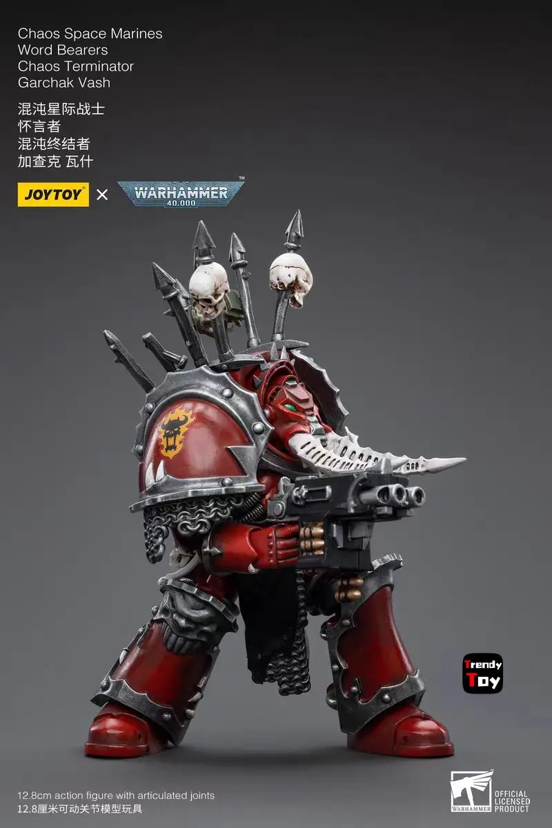 【JOYTOY】Warhammer 40K Chaos Space Marines Woorddragers Chaos Terminator Garchak Vash 1/18 Action Figure Speelgoed