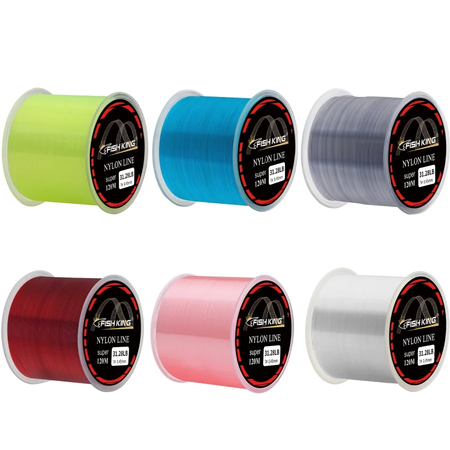 120M Nylon Fishing Line Japan 0.14mm-0.50mm Super Strong Monofilament Carp Line Fishing Accessories 4.13LB-34.32LB