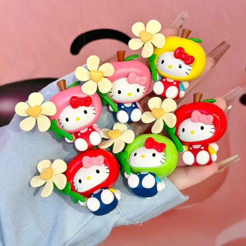 

Hello Kitty Blind Box Cute Flower Windmill Kawaii Mini Anime Figurines Car Dashboard Decor For Cartoon Collectors
