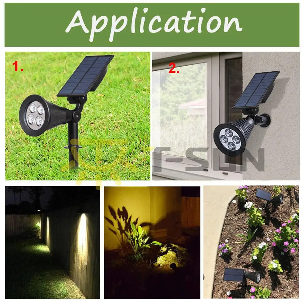 7led Solar Spot Lights Outdoor Colorful RGB Changing Garden Lawn Landscape Lamp Ground Stake Solar Light for Home Garden