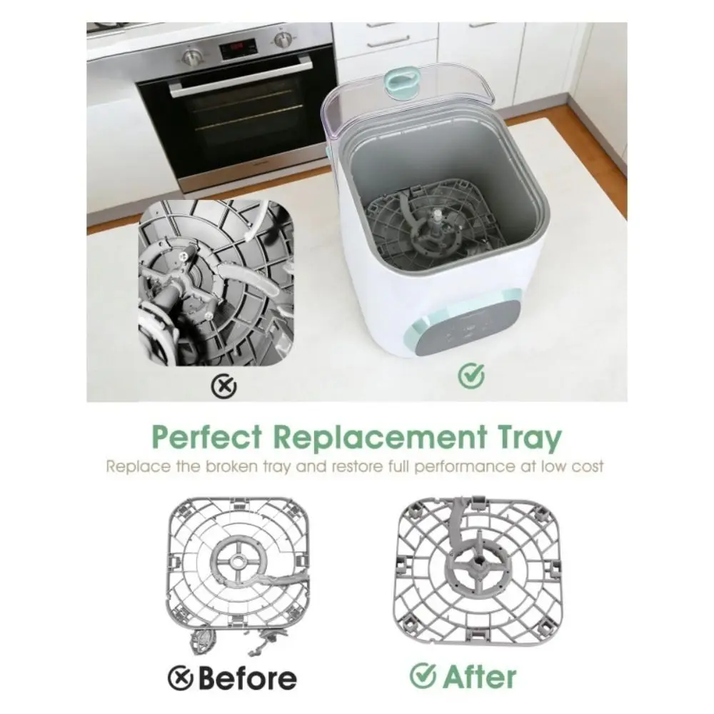 BPA-Free Replacement Base Tray Heat-Resistant PP Bottom Tray Bottle Washer Accessory for Momcozy KleanPal Pro