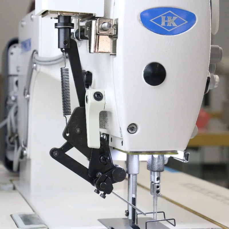 New HK-845D Industrial Mechanical Direct Drive High Speed Twin Needle Lockstitch Sewing Machine Iron Flat-Bed Configuration