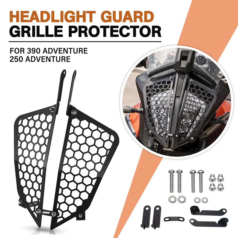 

2019 2020 2021 390Adventure Motorcycle Headlight Head Light Guard Protector Cover Protection Grill For 390 Adventure