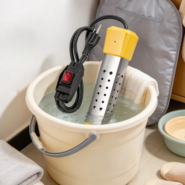 3500W High Power Immersion Water Heater, Portable Instant Electric Heating Rod, Stainless Steel Submersible Heater