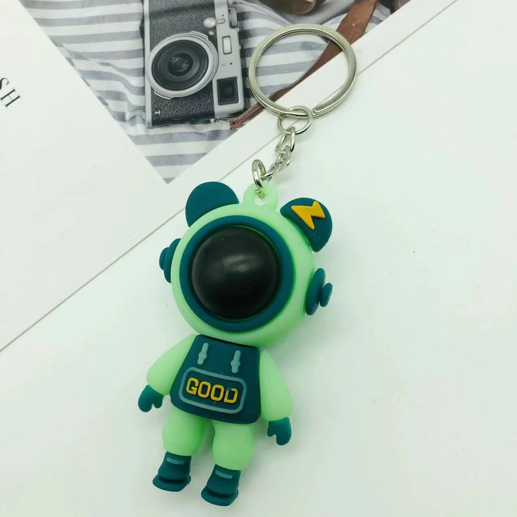 Cute PVC Colorful Bear Keychain Handmade DIY Tassels Gloomy Bear Car Backpack Key Chain Pendant Jewelry Gifts For Women