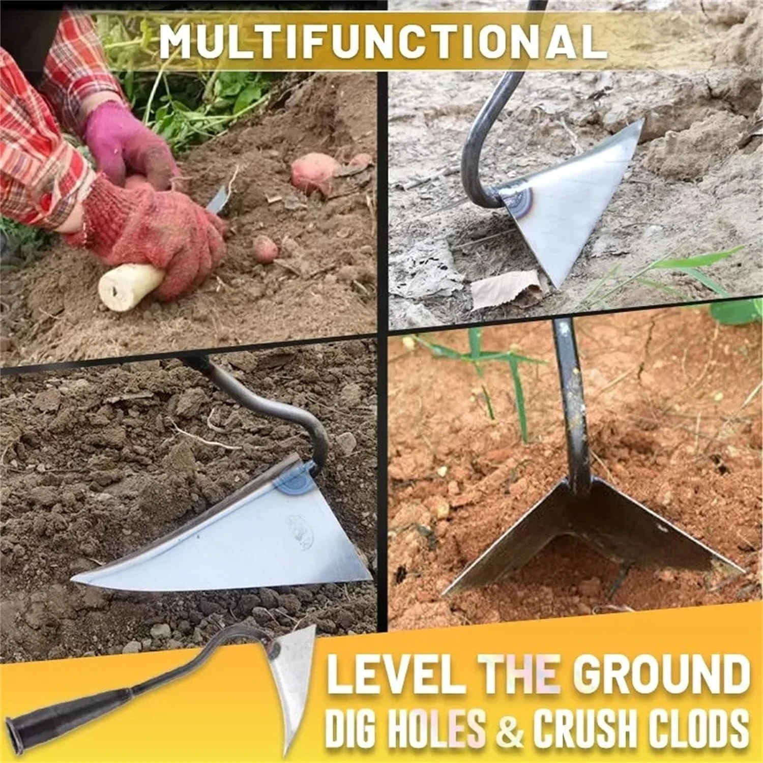 다재다능하고 내구성이 뛰어난 Triangle Plow Hoe를 사용하면 결과가 더 좋습니다.