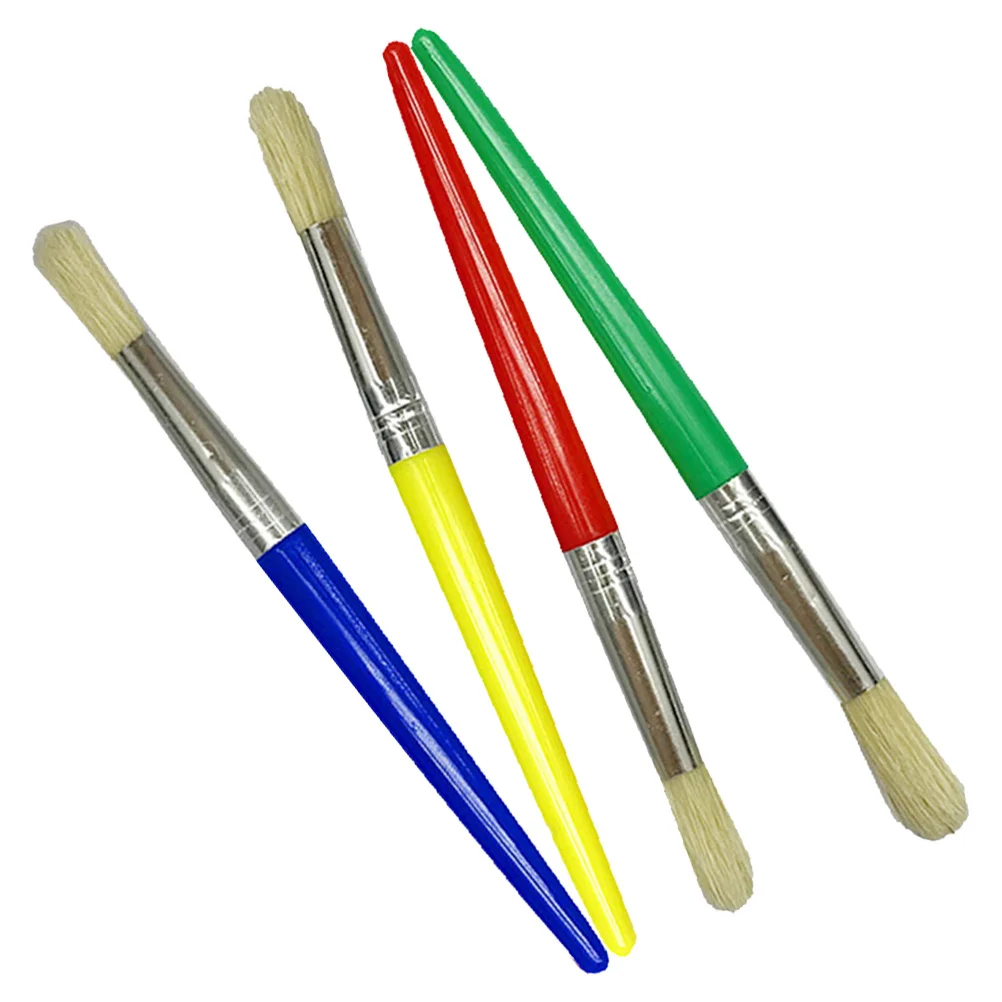 

4Pcs Childrens Painting Brushes Set for Accurate Versatile Control and Hobby Development Paint Paint