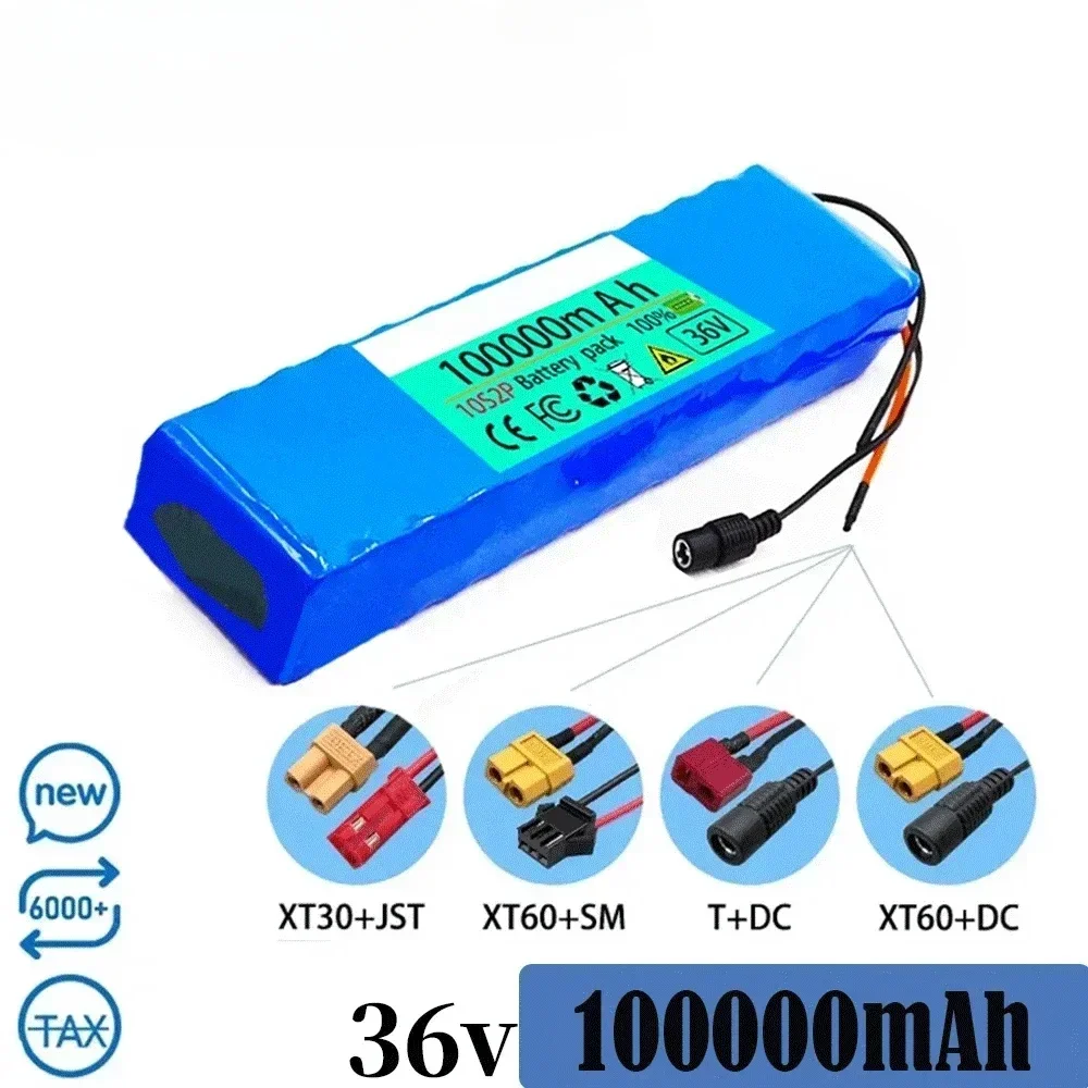 EOENKK 10S2P 36V 100000mAh 18650 Li-Ion Battery 1000W High Power and Capacity 36V Motorcycle Scooter