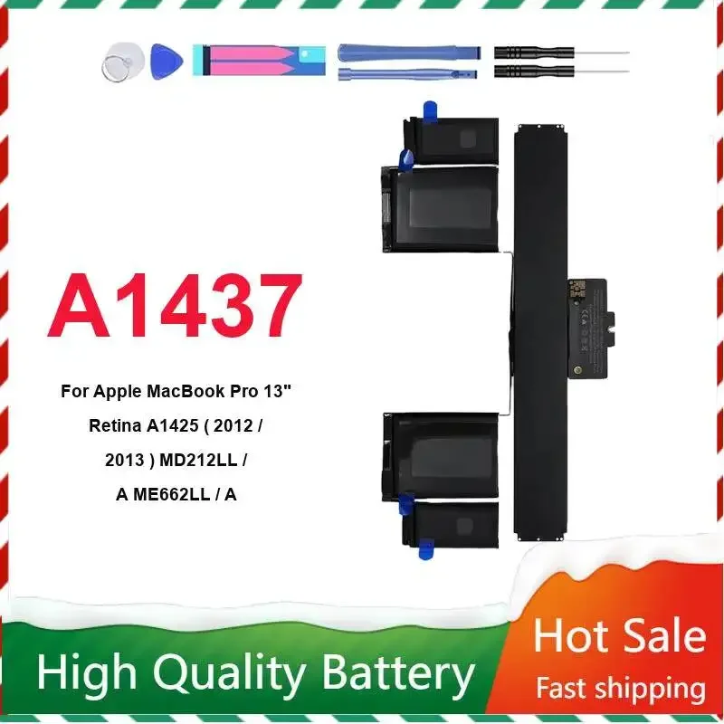 6600mAh Laptop Battery High-Performance A1437 For Apple Macbook Pro 13