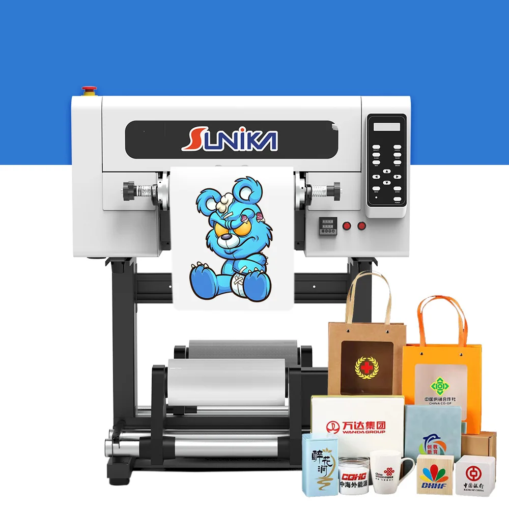 Sunika Di Alta Qualità A3/A4/A5 Xp600 Testina di Stampa Uv Dtf Stampante Trasferimento Ab Pellicola Epson Dtf Uv Adesivi Macchina Per Tazza Bottiglia di Legno