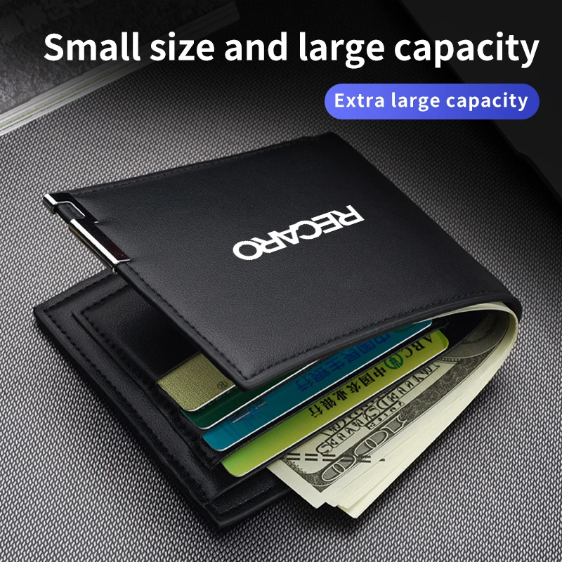 Car Interior Wallet Men Leather Wallets Multi Card Bag For Recaro Racing Interior Accessories