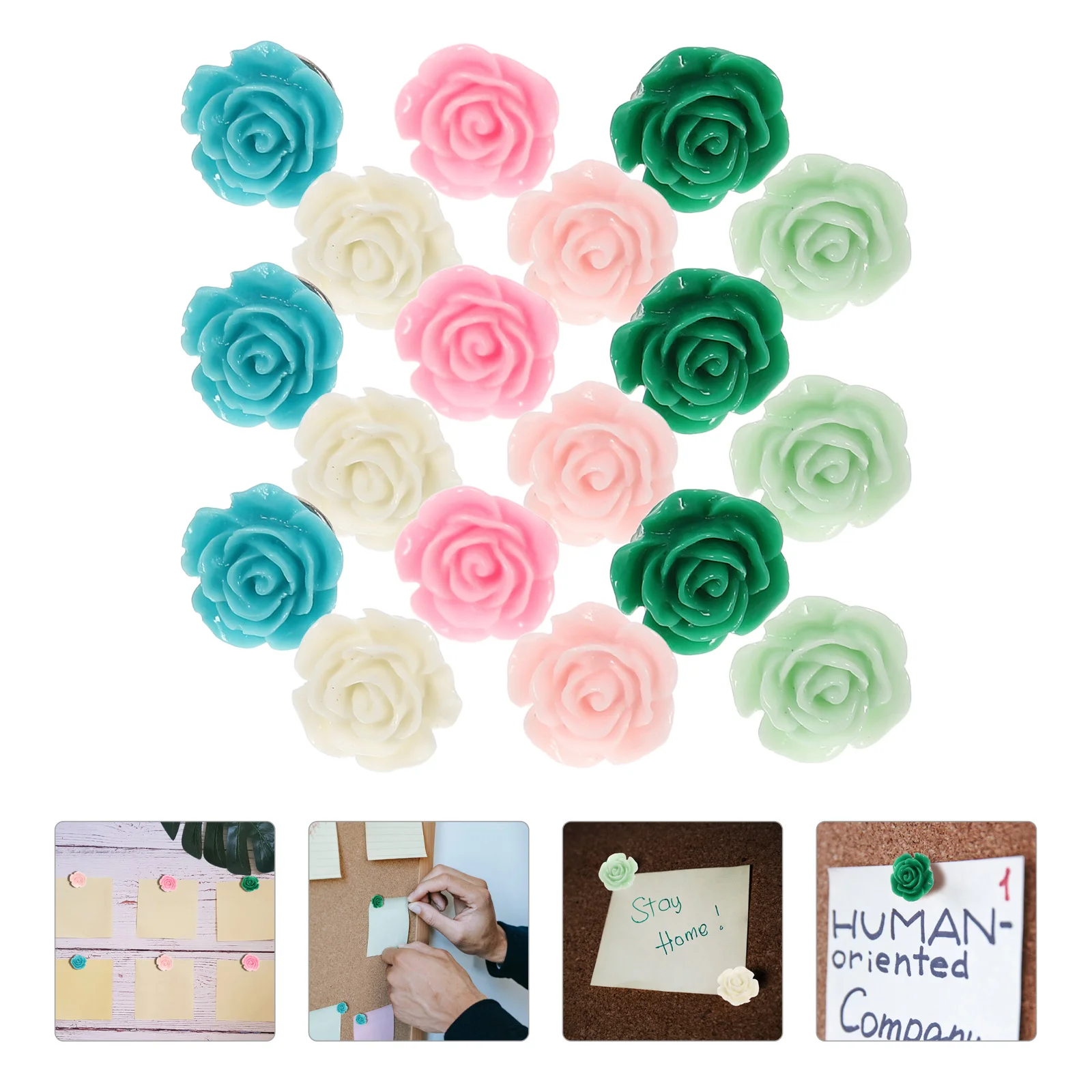 30 Pcs Thumbtack Map Accessories Delicate Tacks Sunflower Flowers Shaped Pushpins Small Iron Resin Work