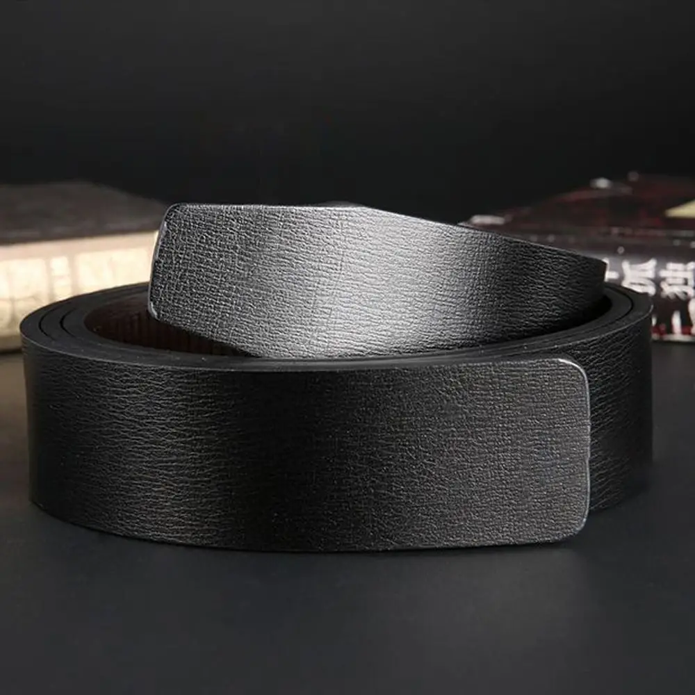 1PC Vervanging Lederen Riem Luxe Merk Designer Geen Gesp Tailleband Mannelijke Band Tailleband 3.2cm Riemen Voor mannen