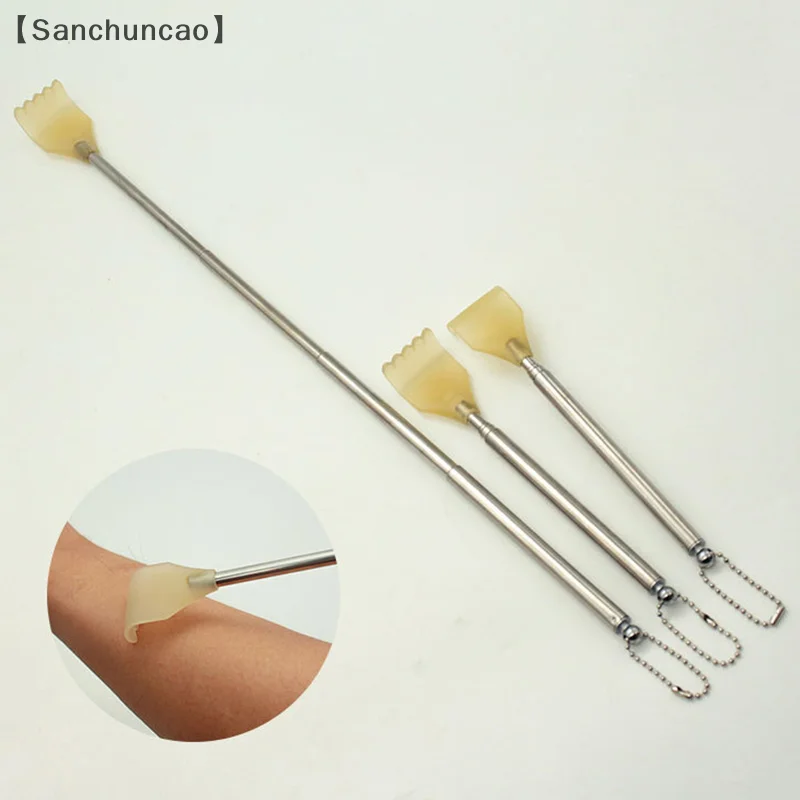 1 Pc Portable Stainless Steel Back Scratcher Four Section Telescopic Back Massager Telescopic Scratching Body Massager