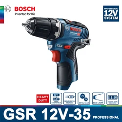 BOSCH Electric drill driver GSR 12V-35 Cordless Compact Drills Drivers Screwdriver 12V Lithium Power Tools Brushless GSR12V35