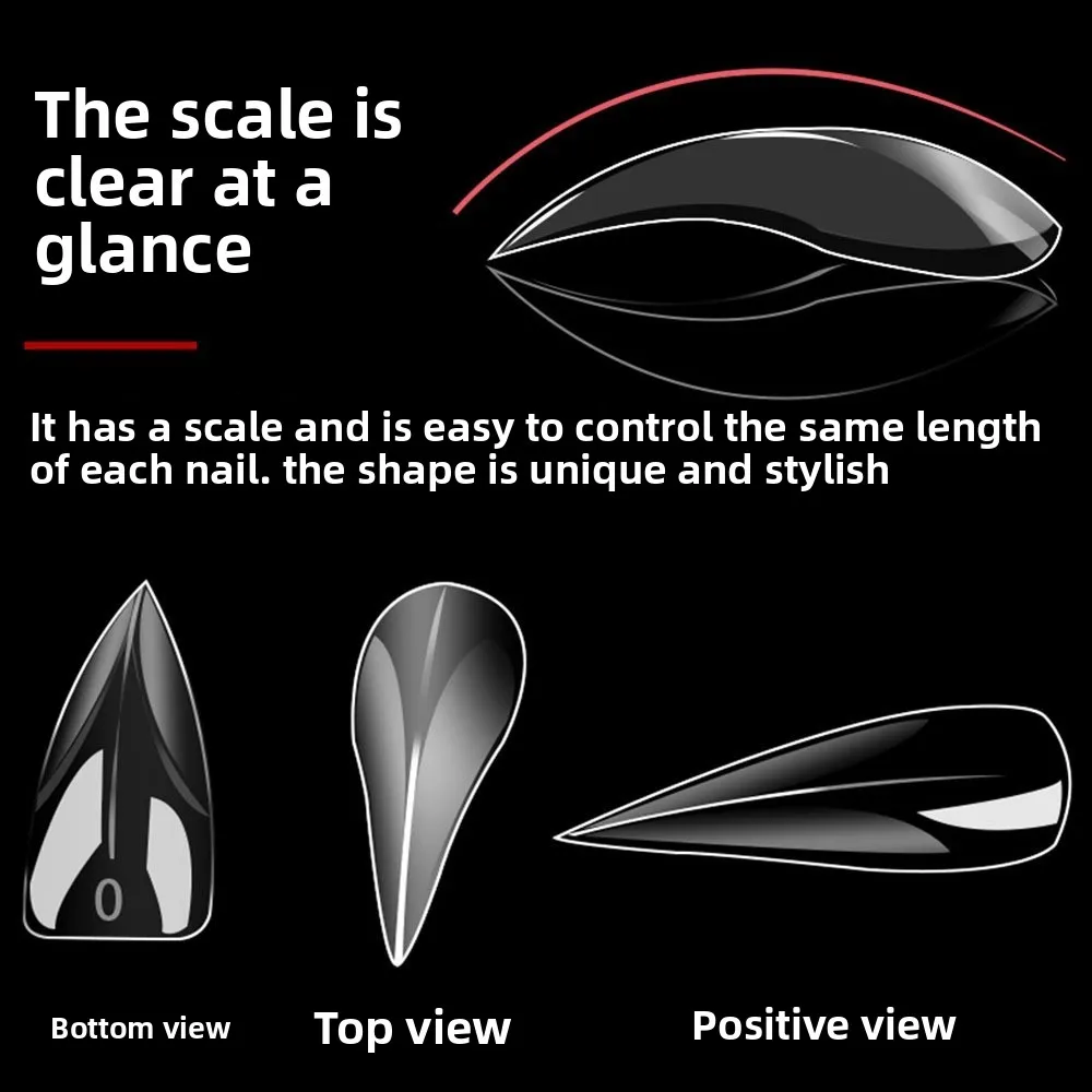 140 Stück modischer, gebogener Stiletto-Nagel aus Acryl, 3D-Adlerklaue, Hawk-Form, Nagelformen, wiederverwendbar, vollständige Abdeckung, künstliche Nägel für Halloween
