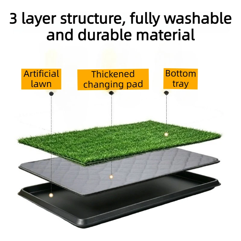 Artificial Grass Dog Toilet Indoor Reusable Dogs Potty Pad Washable Puppy Training Toilet Carpet Antibacterial Pets Toilets