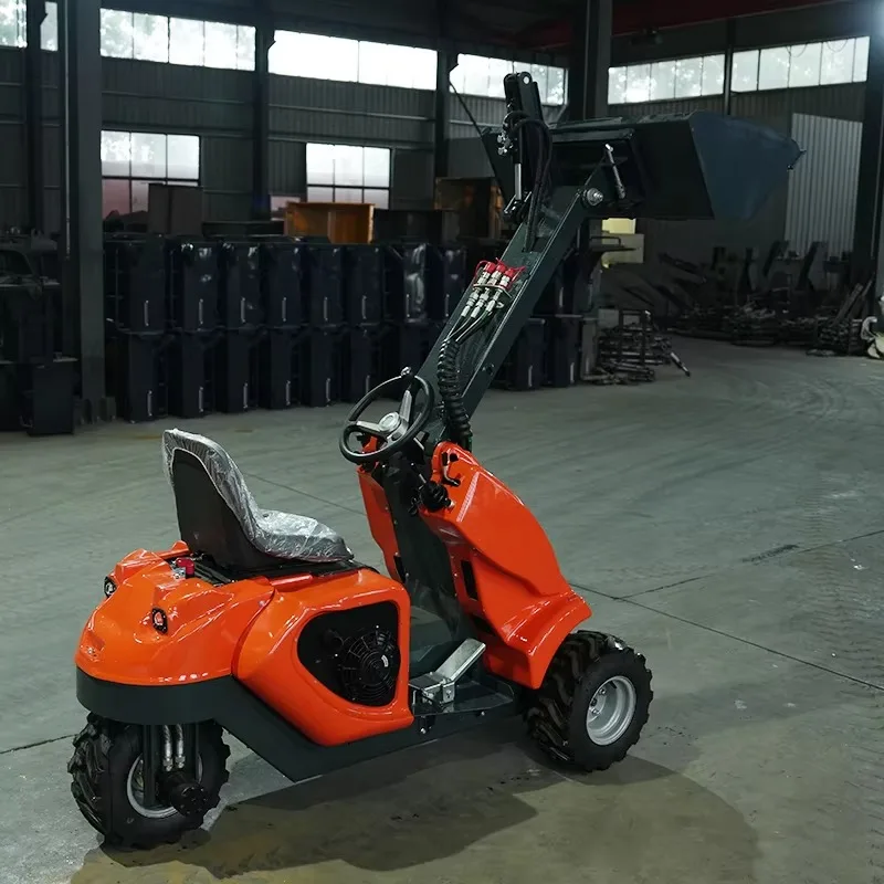 China Hot Sale Mini 3 Wheel Loader Euro 5 CE Orchard Telescopic Loader Hydraulic Garden Wheel Loader