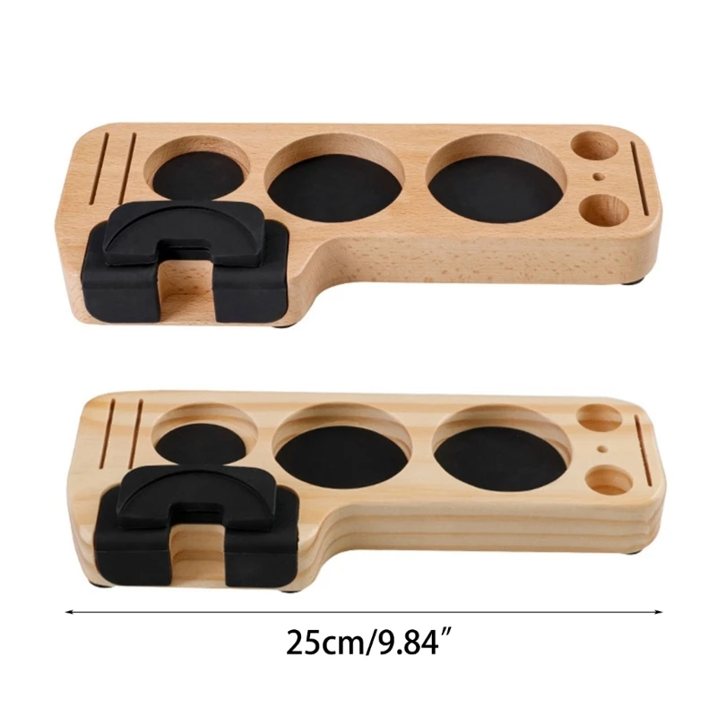 Coffee Tamper Station Portafilter Holder Wooden Base Stand Espresso Tamper Mat For Espresso Machine Accessories Drop Shipping image 6