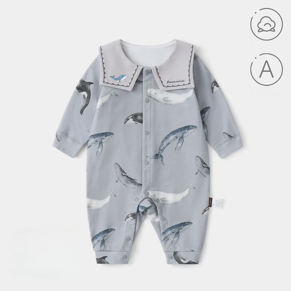 ベビー-100-コットン-シームレス-ロンパース-新生児-ジャンプスーツ-ソフト-肌に優しい-春秋-オールシーズン服-0-24m用