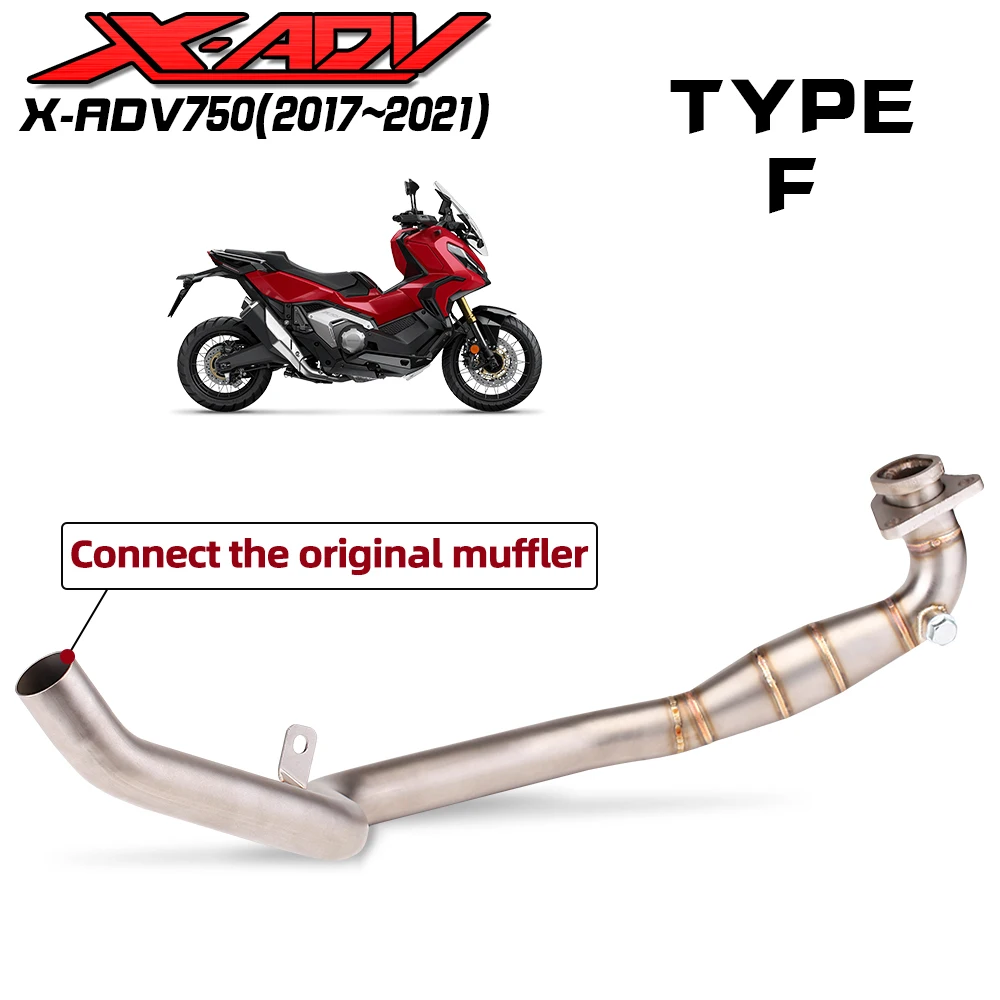 

For X-ADV 750 X ADV750 XADV 750 2017 - 2014 Motorcycle Exhaust Espace Moto Full System Front Pipe Connect Original Muffler
