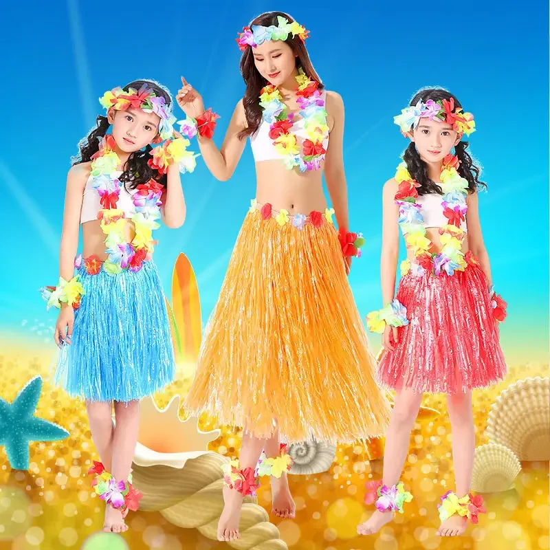 

Hawaii Tropical Party Theme Decor Hawaiian Skirt Parti Show Women Girls Party Grass Skirt Happy Summer Aloha Party Supplies