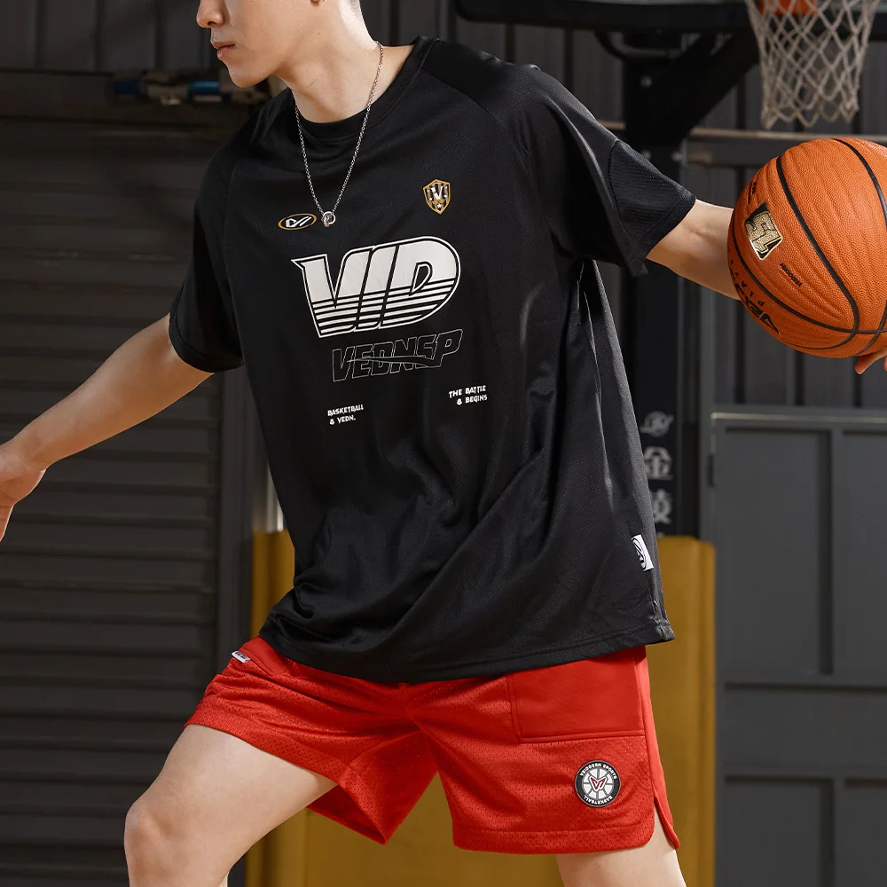 Herren Muscle Fit Gym-Shirts, schnell trocknend, kurzärmelig, Lauf-T-Shirt, Sommer-Basketball-Trainings-Tops, Sportbekleidung