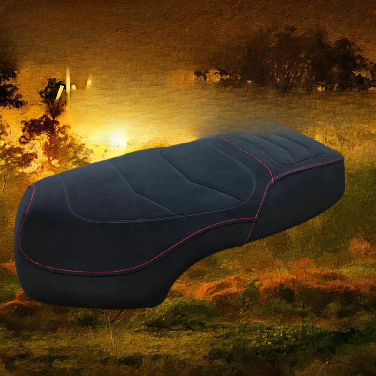 Suede electric vehicle seat cushion