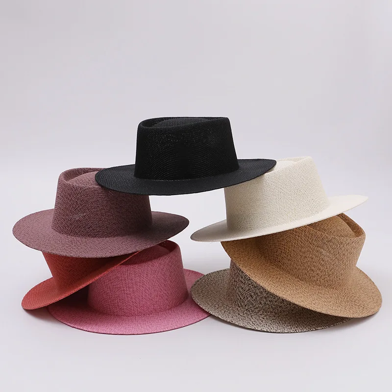 Chic Summer Classic Wide Brim Sun Hats for Women Summer Autumn Casual Versatile Outdoor Sun Protection Panama Fedoras Caps Gorra