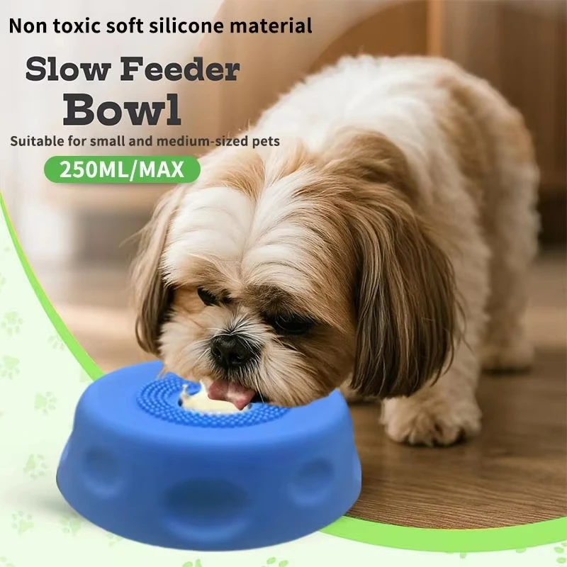 Tapis de léchage pour animaux de compagnie, assiette à yaourt, distributeur lent pour chiens et chats - Bol interactif pour friandises