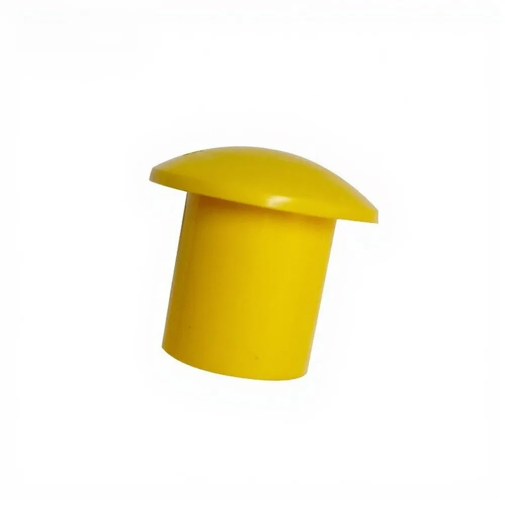 30Pcs Yellow Mushroom Steel Pipe Protective Sleeve Cap For 16-25mm Scaffolding End Cover Safety Guard Garden Construction