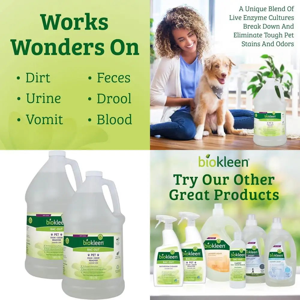 

2 Gallon Natural Enzymatic Pet Stain & Odor Remover - Safe, Eco-Friendly, Plant-Based for Carpets