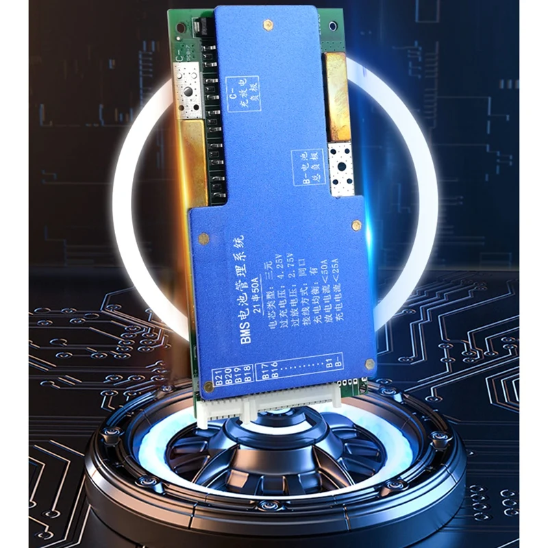Nueva placa de protección de batería de litio ternaria 21S 50A 76V, carga y descarga con función Bms de equilibrio de voltaje para bicicleta eléctrica