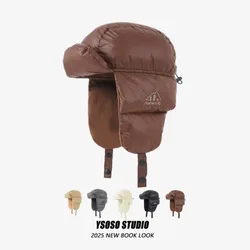 Autumn and Winter Warm Padded Light Bomber Hats for Men and Women Outdoor Riding Windproof Ear Protection Versatile Lei Feng Cap