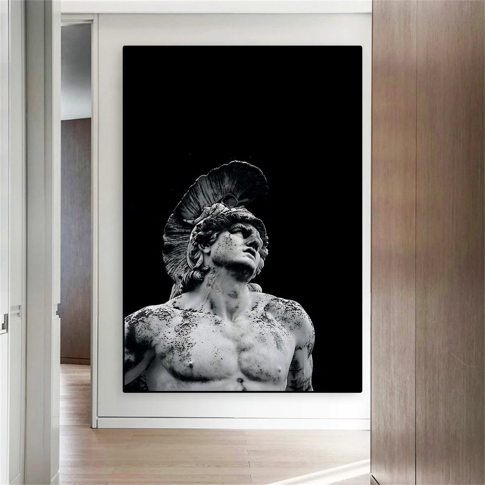 Modern Abstract Greek Statue Poster Zeus Plaster Sculpture Art