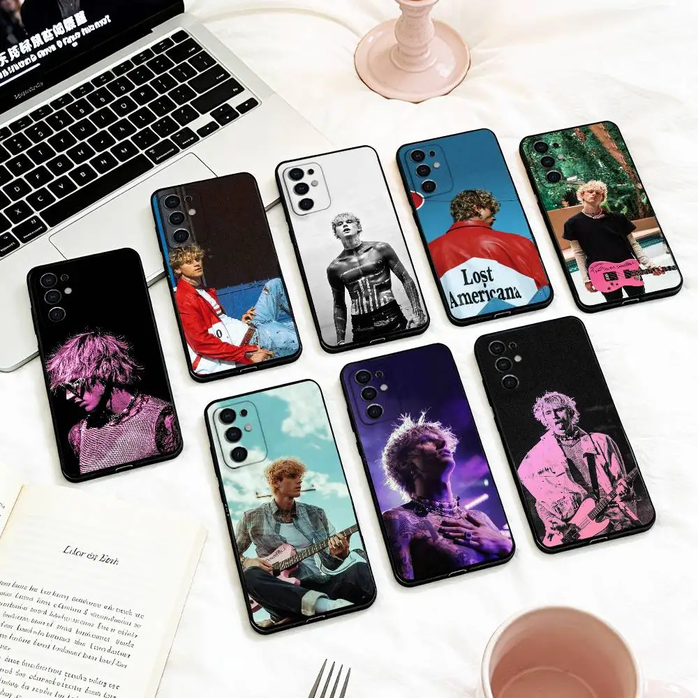

Rock Music M-MGK Kelly Phone Case For Samsung S 25,24,23,22,30,21,10,9,Ultra,Plus,Lite,FE,4,5 G Soft Black Case