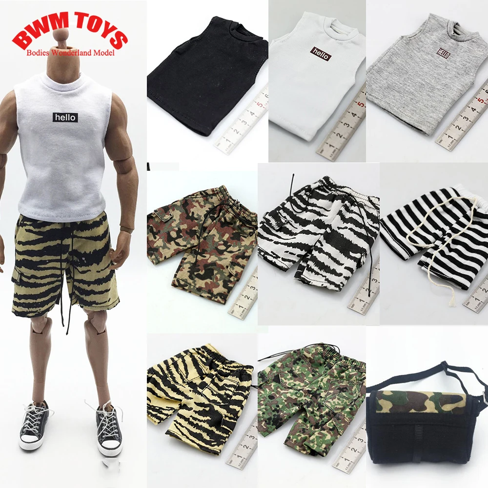 

Масштаб 1/6, трендовая летняя одежда, повседневные шорты, жилет, пляжные короткие брюки, аксессуары для экшн-фигурки солдата 12 дюймов, кукла