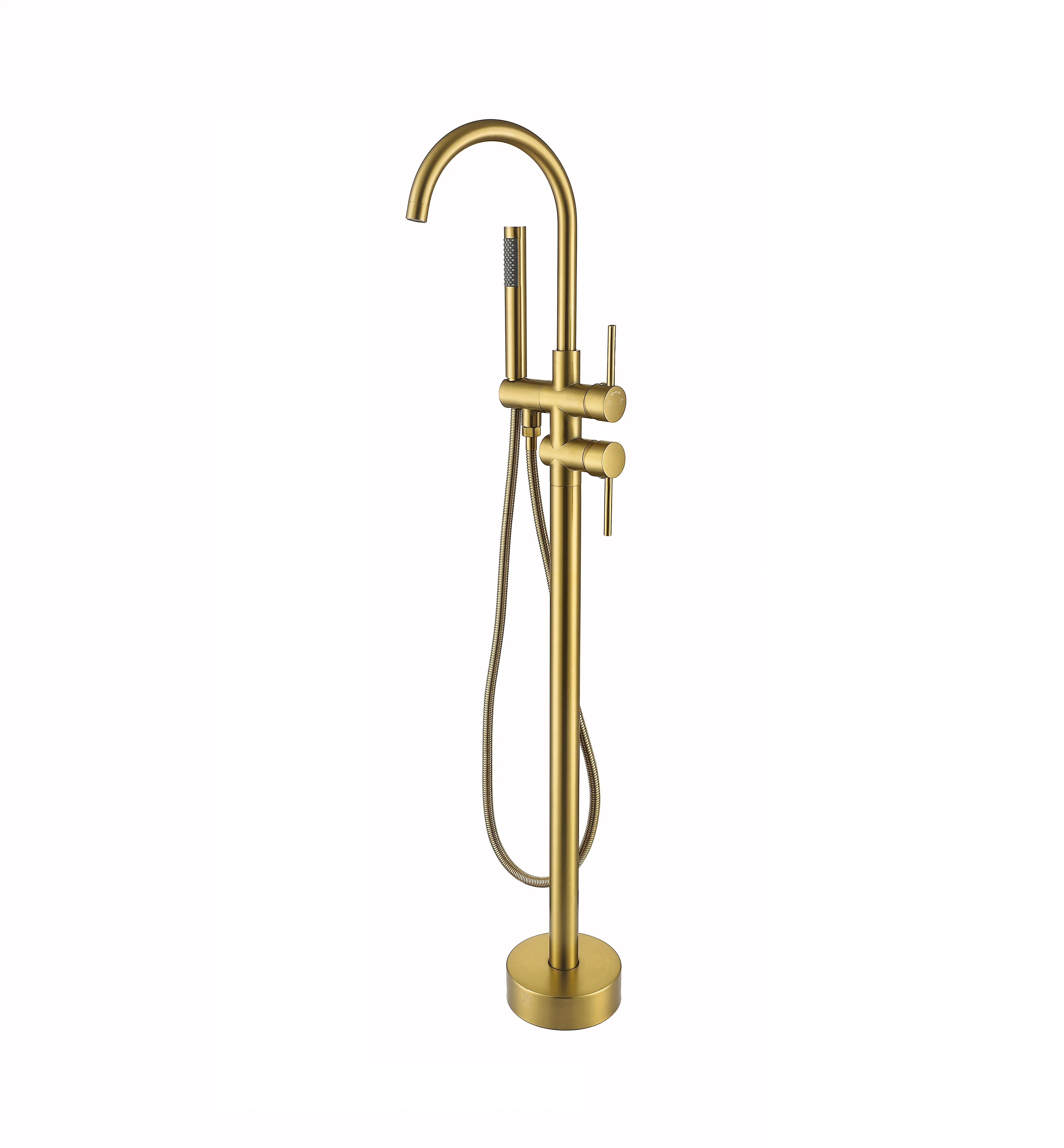 

Matte Gold New Design Brass Free Standing Bathroom Faucet