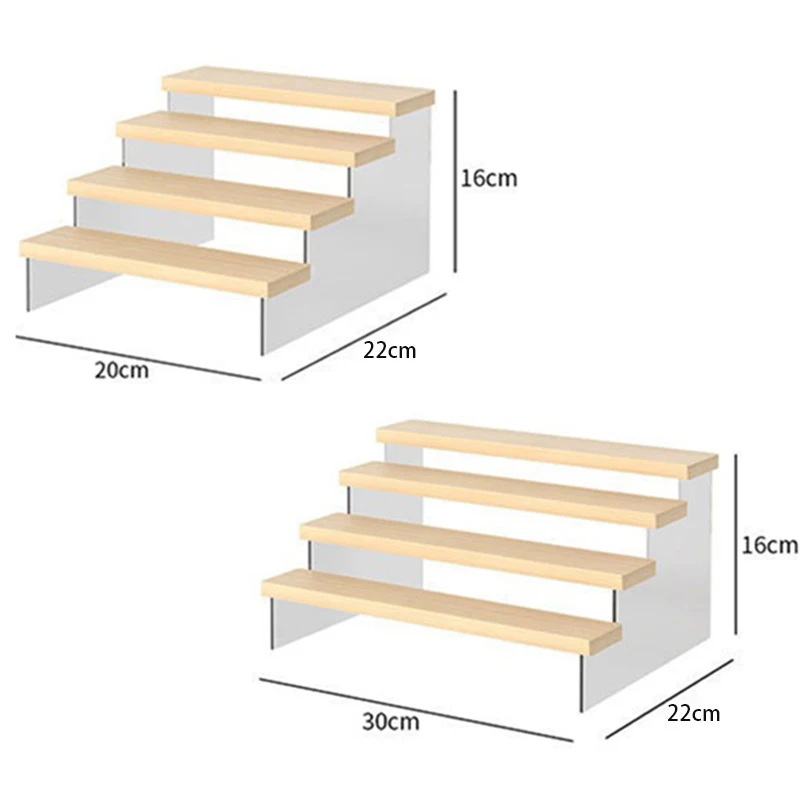 

Acrylic and Wooden Display Stand Toys Model Succulent Display Shelf Figure Perfume Cupcake Storage Shelves Organizers