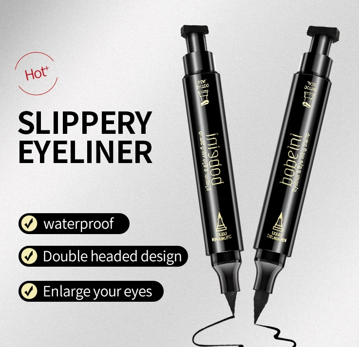 Liquid Eyeliner Pencil Super Waterproof Black Double-Headed Stamp Long Lasting Eyleliner Cat Eye maquiagem Cosmetic Makeup Tool