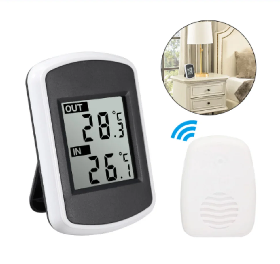 Thermometer Outdoor Wireless Thermometer LCD Digital Interior Exterior Window Temperature Measurement Ambient Weather Tester