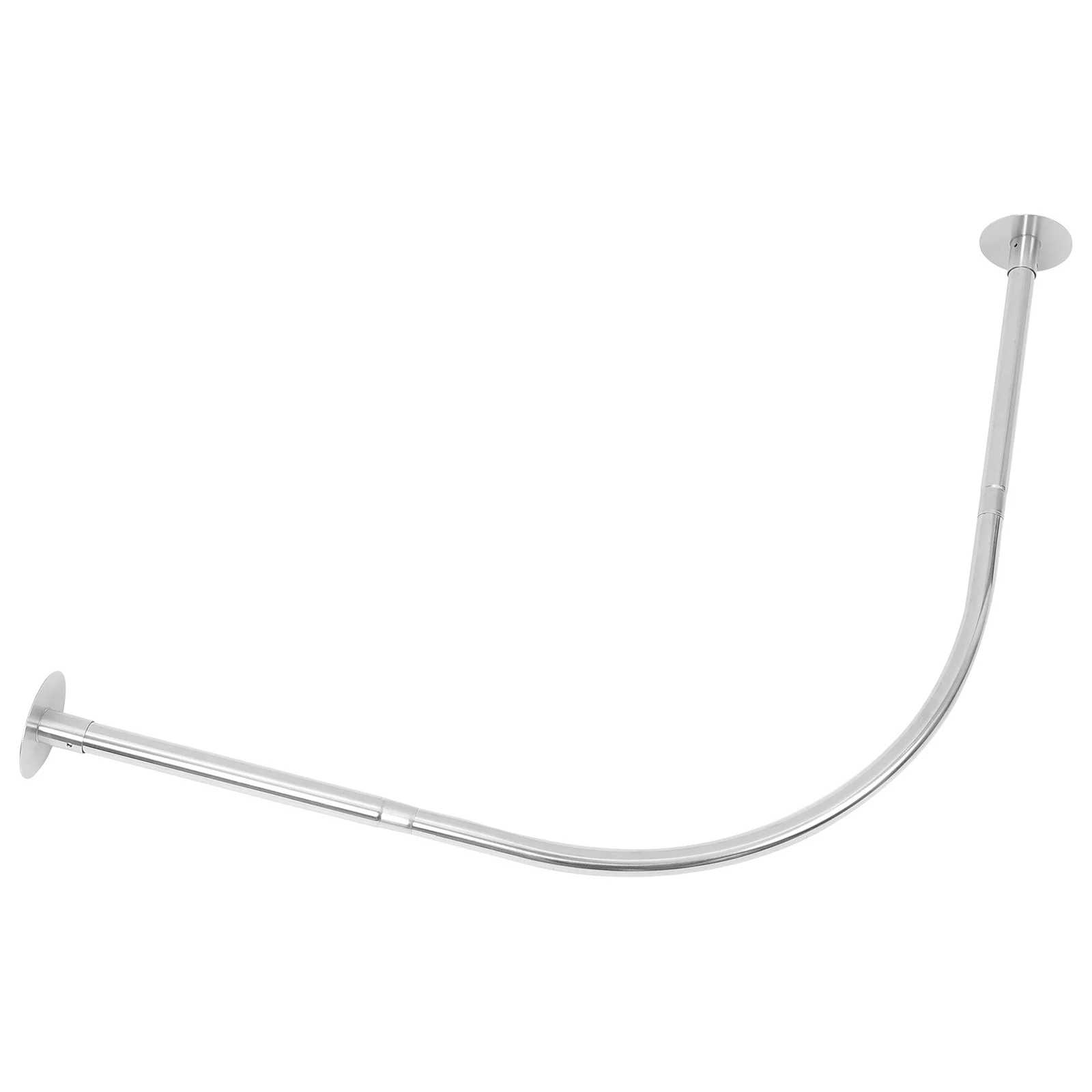 

Adjustable Stainless Steel Curved Shower Rod Telescopic Tension Curtain Rod Bathroom Window Door Heavy Duty Non Slip No Damage