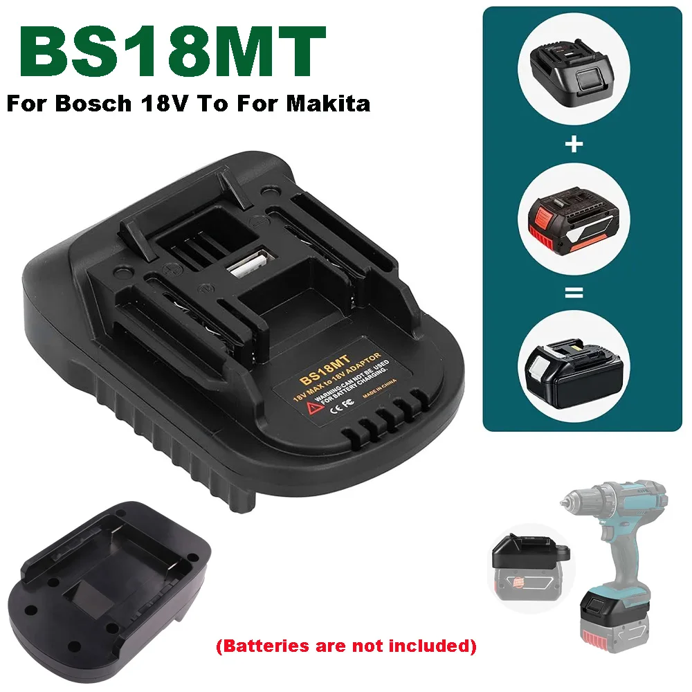 

New Battery Adapter Converter USB BS18MT For Bosch 18V BAT619G/620 Batteries Convert To For Makita 18V BL 1860 Lithium Battery