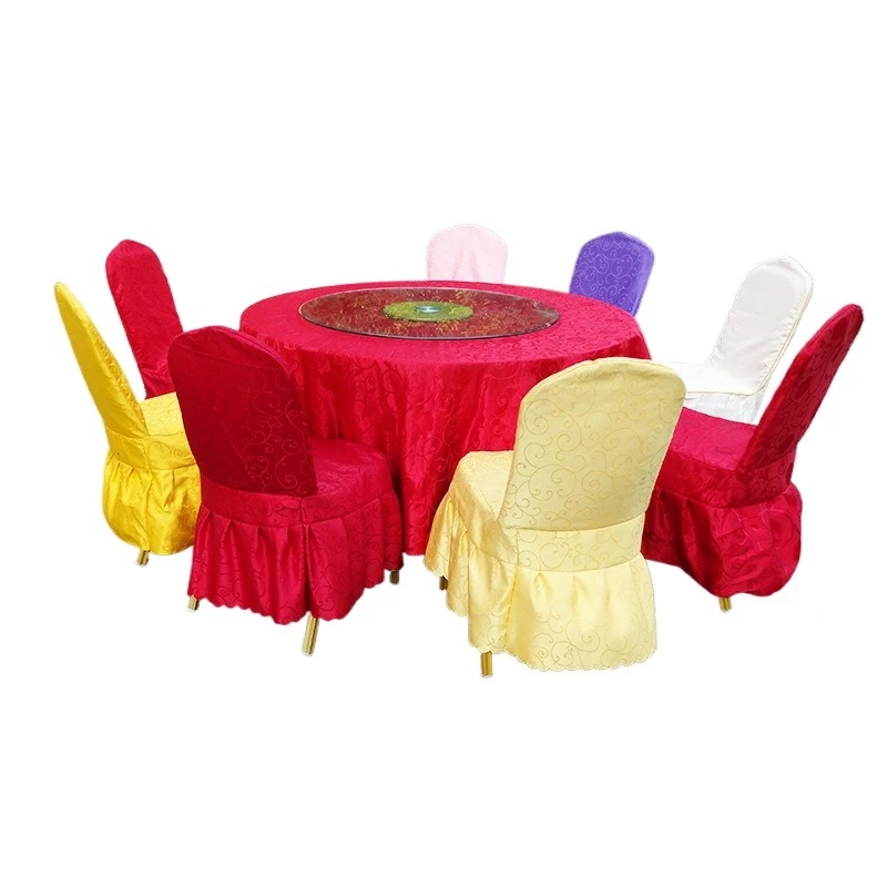 

one-piece chair cover hotel tablecloth hotel round table cloth
