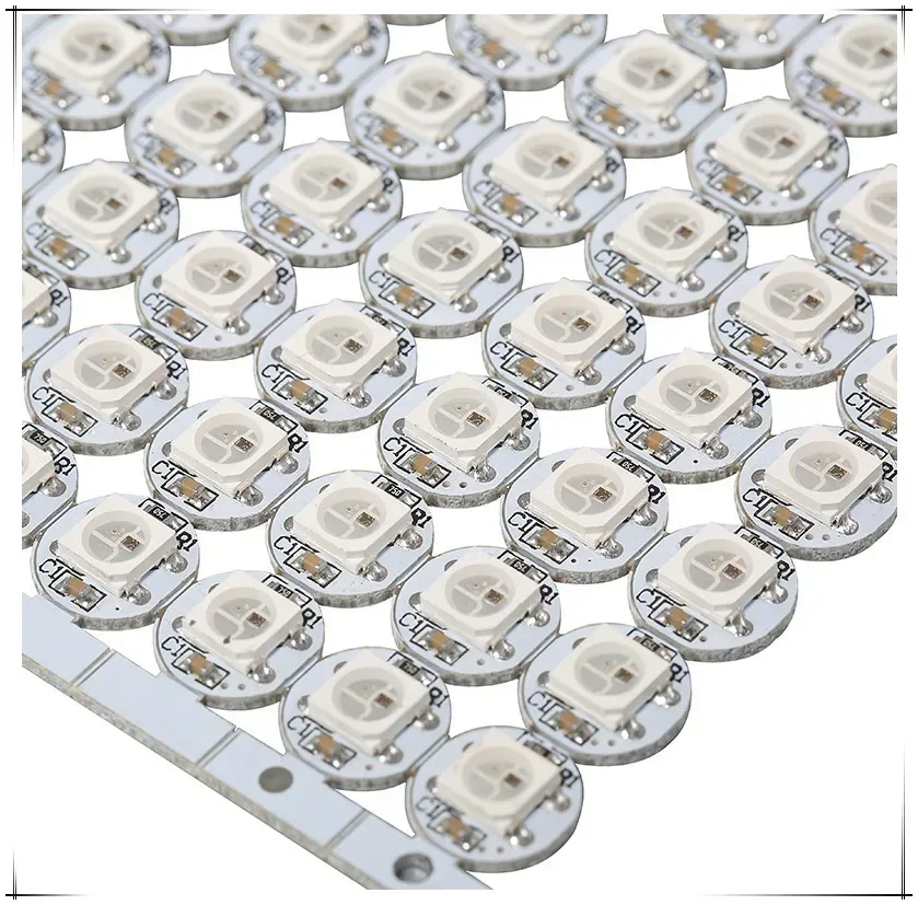 DC5V WS2812B LED Chip with Heatsink Board Individually Addressable WS2811 IC 5050 SMD RGB LED 10x3mm Black/ White PCB 50-100Pcs