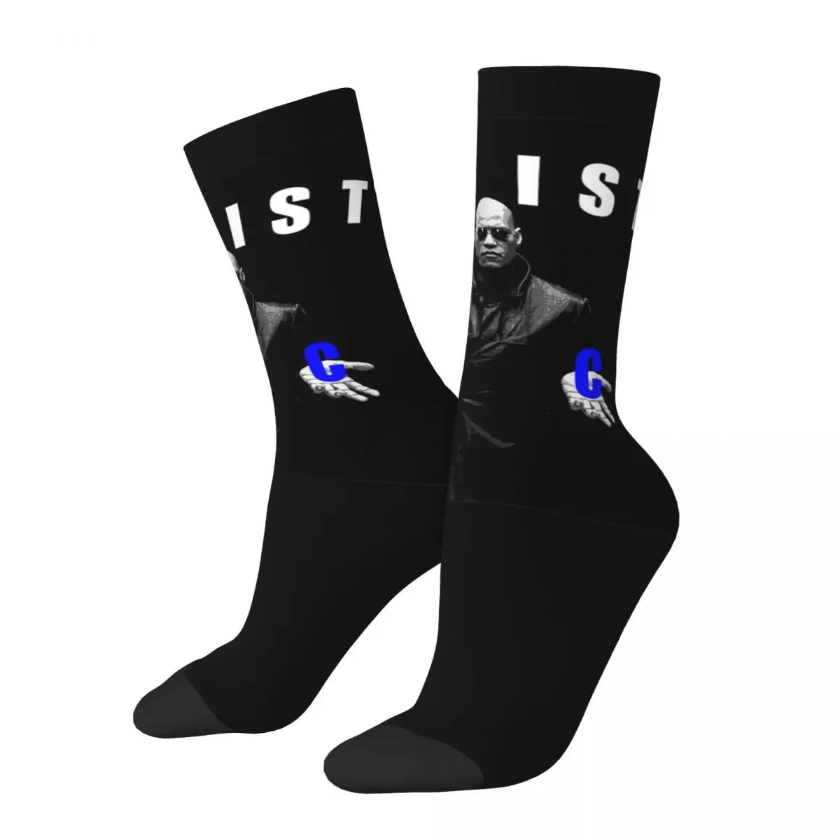 New Male Men Socks Casual The Matrix Morpheus Neo Sci-Fi Action Movie Sock Sport Women Stockings Spring Summer Autumn Winter