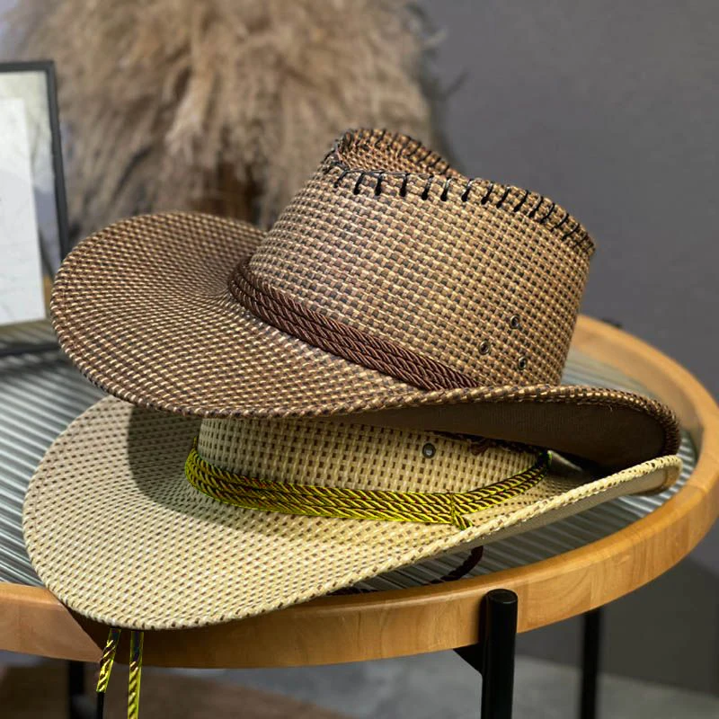 European Retro Cowboy Hat Farm Sun Protection Hat Big Hat Brim Sun Protection Effect Is Better For Outdoor Travel Outdoor Travel